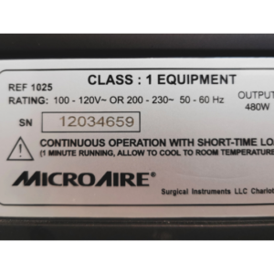 Elektrische Konsole - Microaire 1025