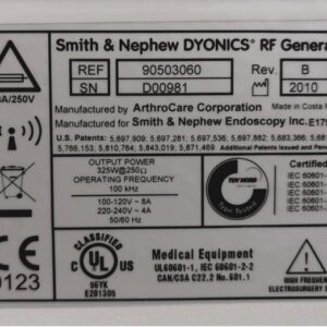 Used Good SMITH & NEPHEW Dyonics RF System