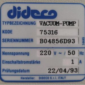 Used Good DIDECO Vacuum Pump